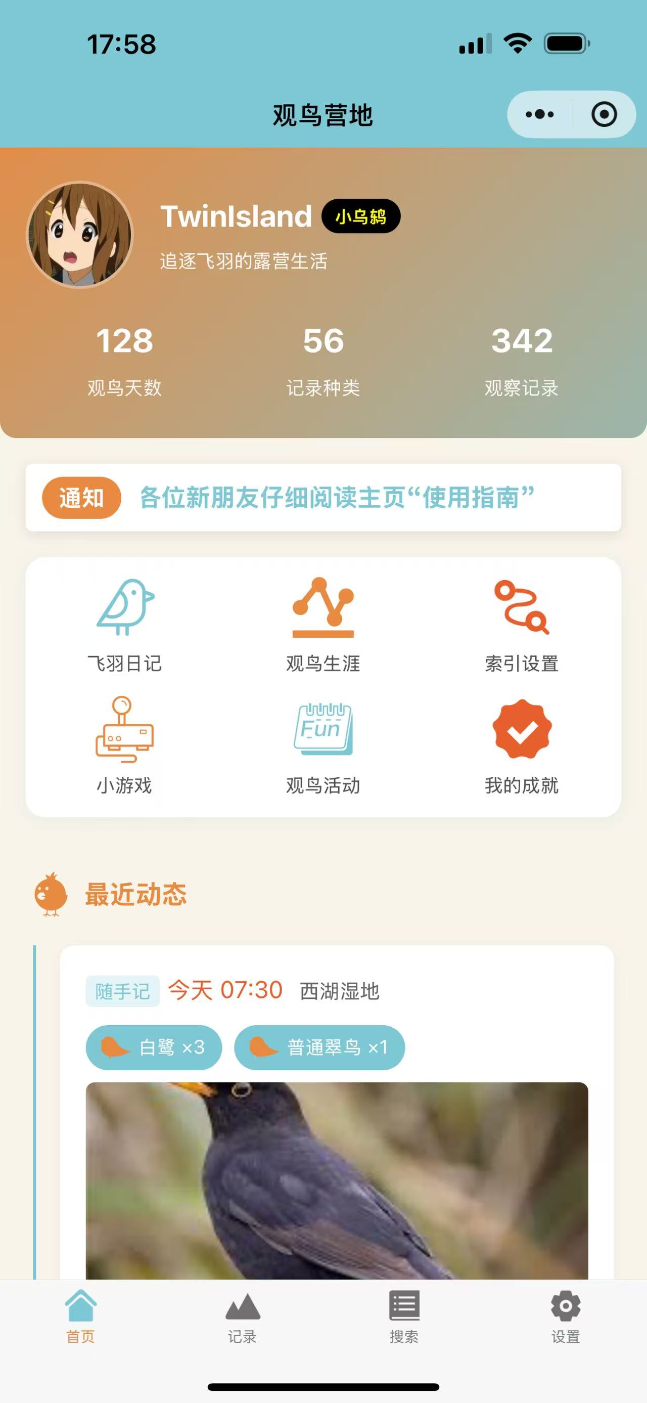 Main interface